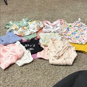 Mixed Baby Girl Bodysuits and Rompers - Floral and Pastel Pack
